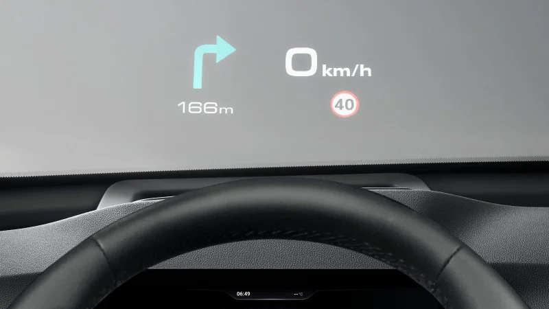 9 дюймдік алдыңғы әйнекке проекциялау экраны (HUD)